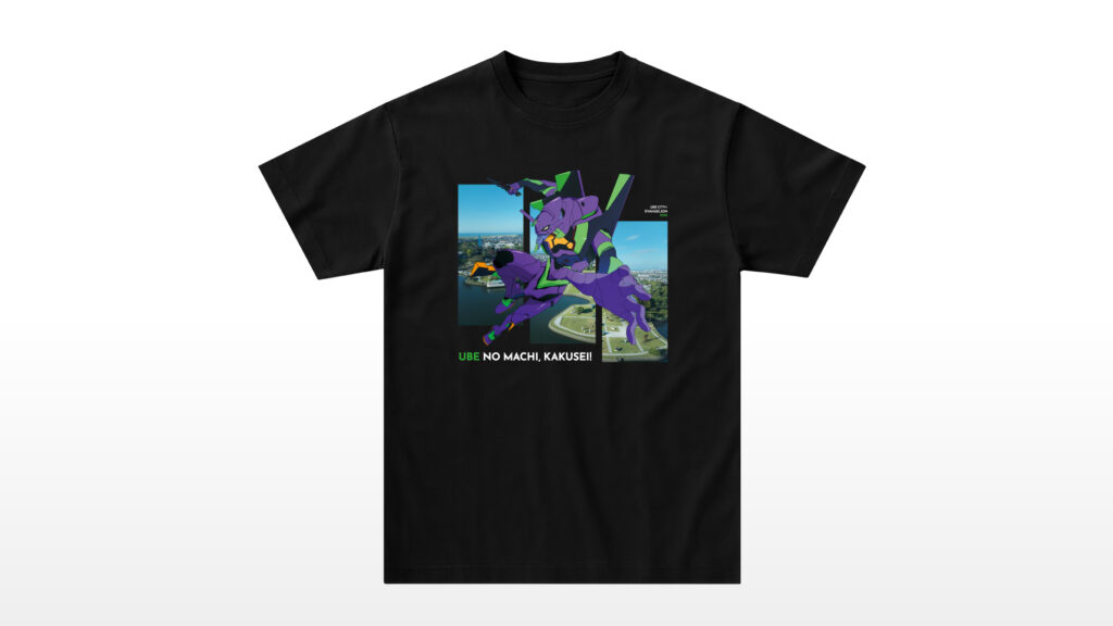 まちエヴァ2026 Tシャツ黒 KV